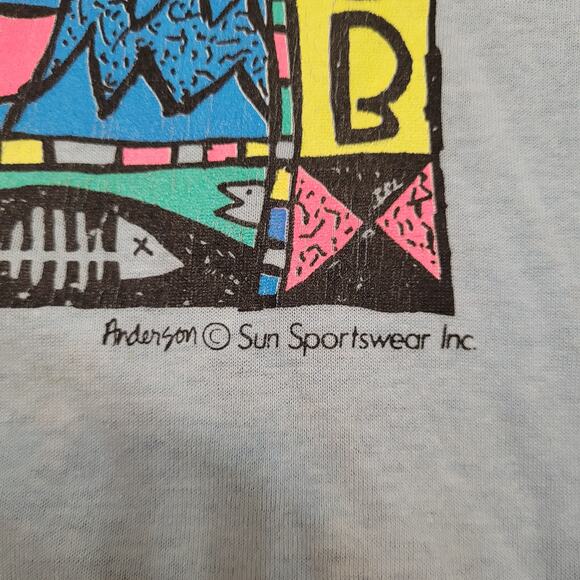 VTG 1990 Nocturnal Beach Club T-Shirt Mens M Single Stitch USA Made - Picture 3 of 13